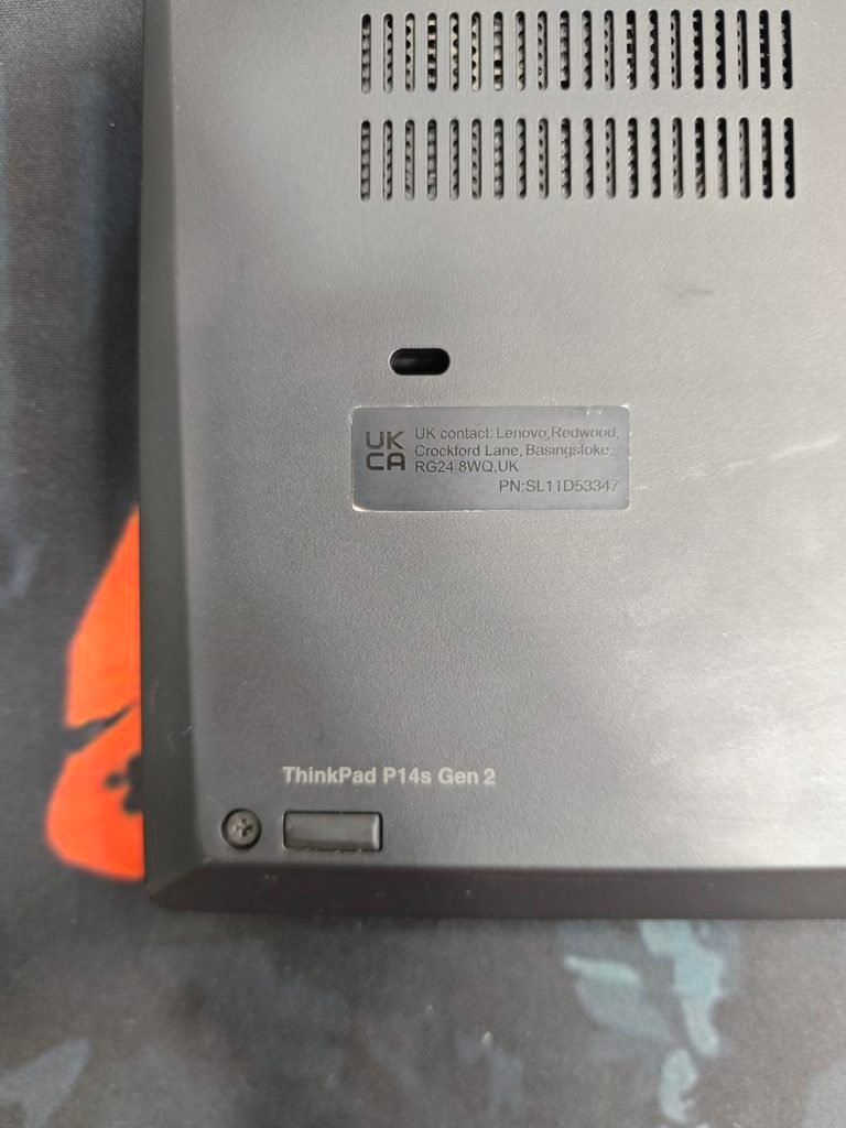 Lenovo ThinkPad P14s Gen 2 backside model design photo