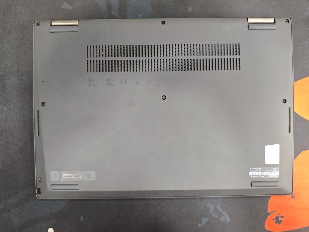 Lenovo ThinkPad X13 Yoga Gen 3 back side photos